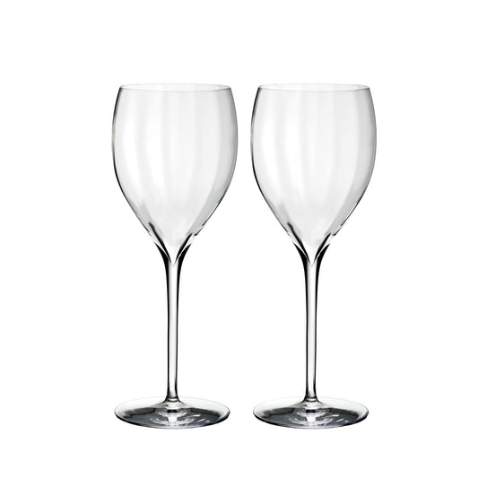 Waterford Elegance Optic White Wine Glass Pair