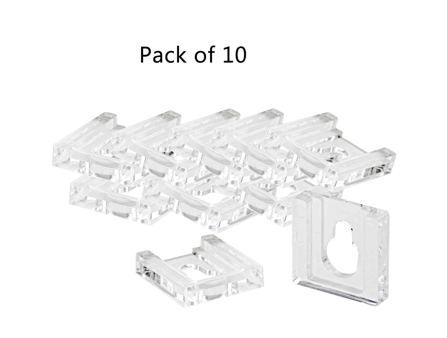 100 Pack Acrylic Keyholes Attachments 3/8 Clear Hanging Hardware by Marketing Holders