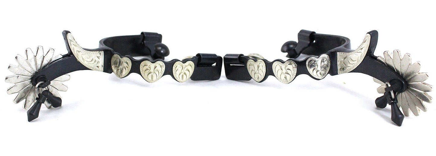 Aime Imports Western BS Ladies Heart 16pt Jingle Bob Spurs