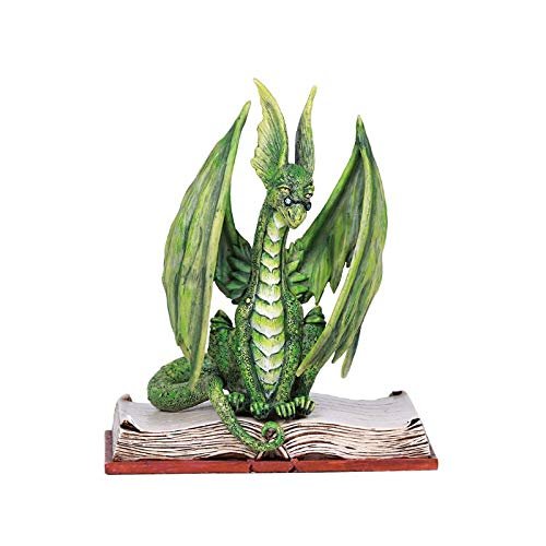 Pacific Giftware Amy Brown Book Green Scholar Dragon Statue Home Decor