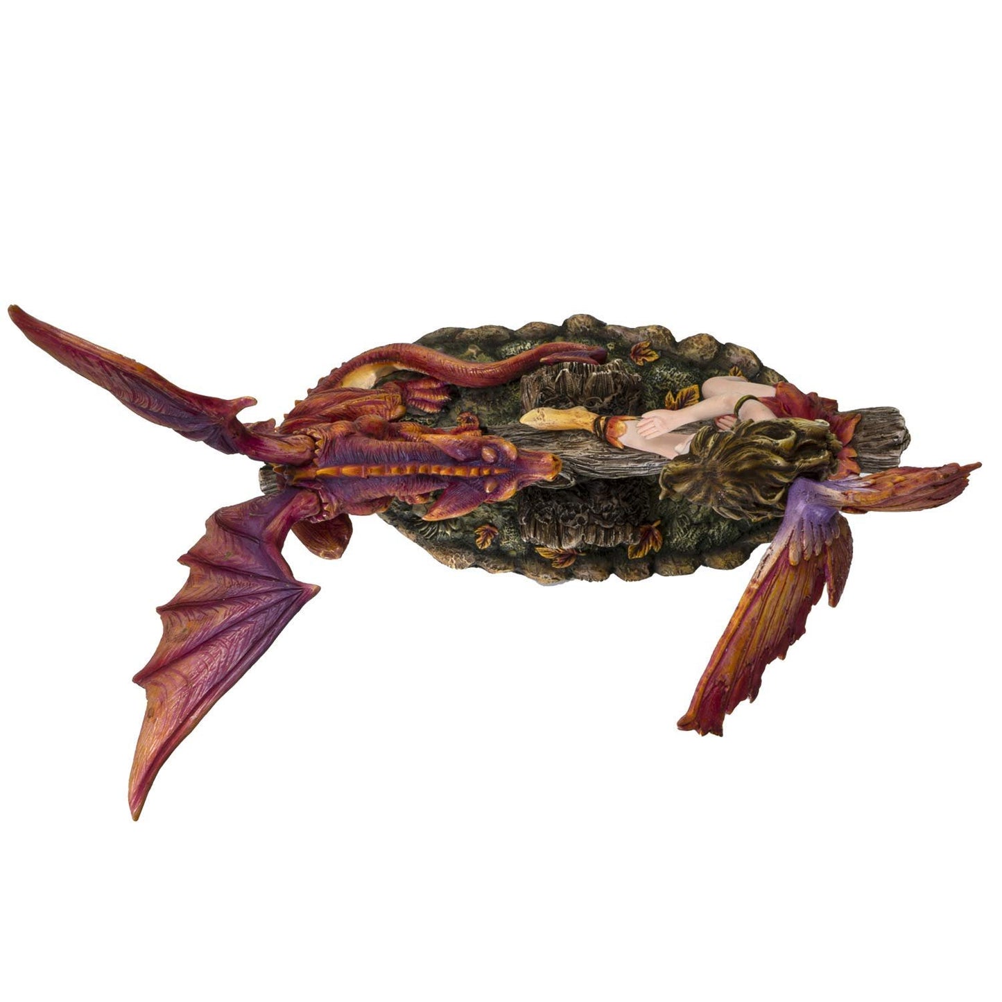 Pacific Giftware FairyTate Fairy Red Dragon on The Seesaw Decorative Resin Collectible Figurine Statue