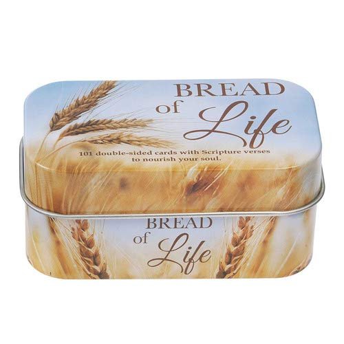 Christian Art Gifts Bible Verse Cards, Set of 2 Bread of Life Promise Boxes, 1 English, 1 Spanish