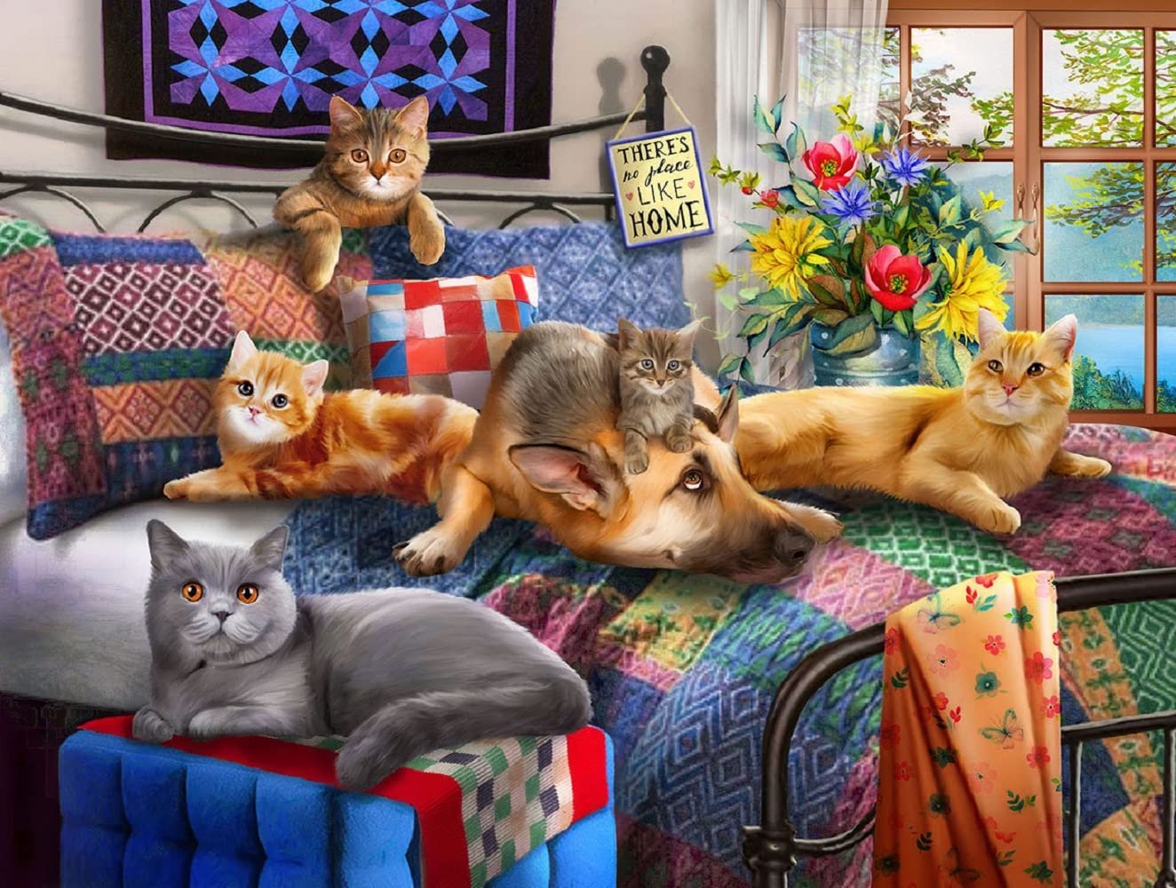 SUNSOUT INC - No Place Like Home - 300 pc Jigsaw Puzzle by Artist: Tom Wood - Finished Size 18" x 24" - MPN# 29786