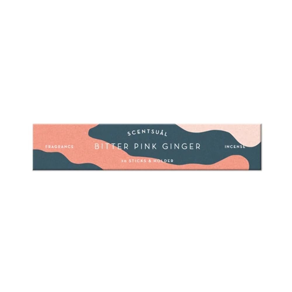 SCENTSUAL Incense - Bitter Pink Ginger 30 Sticks by NIPPON KODO, Japanese Quality Incense Since 1575