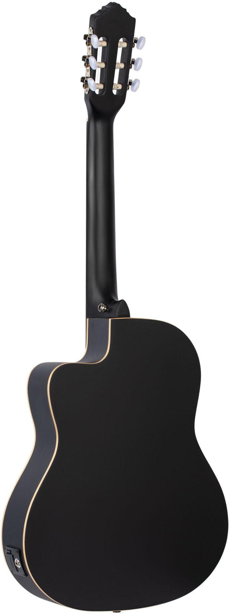 Ortega Guitars Family Series 6 String Acoustic-Electric Guitar, Right (RCE125SN-SBK)