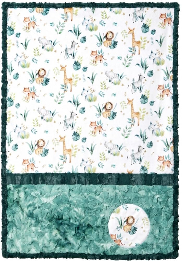 Shannon FABRICS Minky Lullaby Jungle Rumble Cuddle Kit Quilt Kit