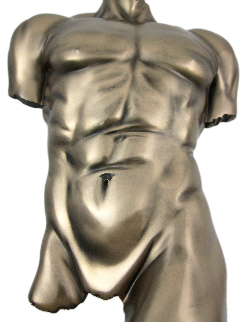 Veronese Bronze Finish Nude Male Torso Wall Hanging Figure Anatomy