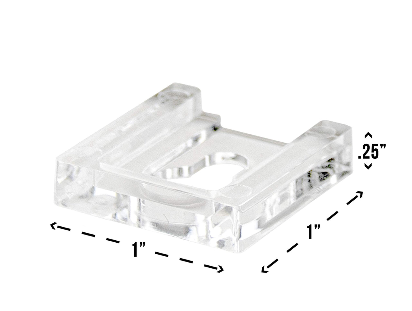 100 Pack Acrylic Keyholes Attachments 3/8 Clear Hanging Hardware by Marketing Holders