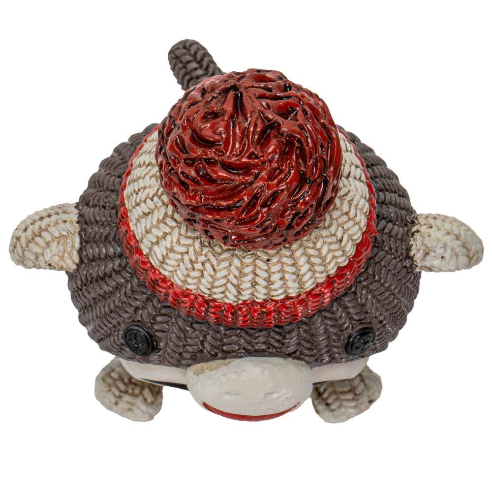 Furrybones Summit Collection Sock Munky Figurine Decorative Signature Skeleton in Stuffed Toy Sock Monkey Costume 3 Inch Tall Collectible Statue