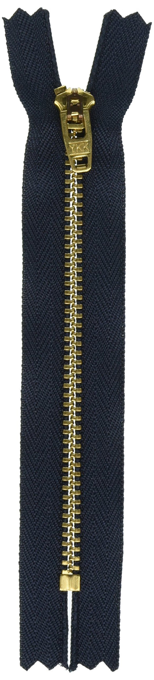YKK Metal Jean Zipper, 5", Navy