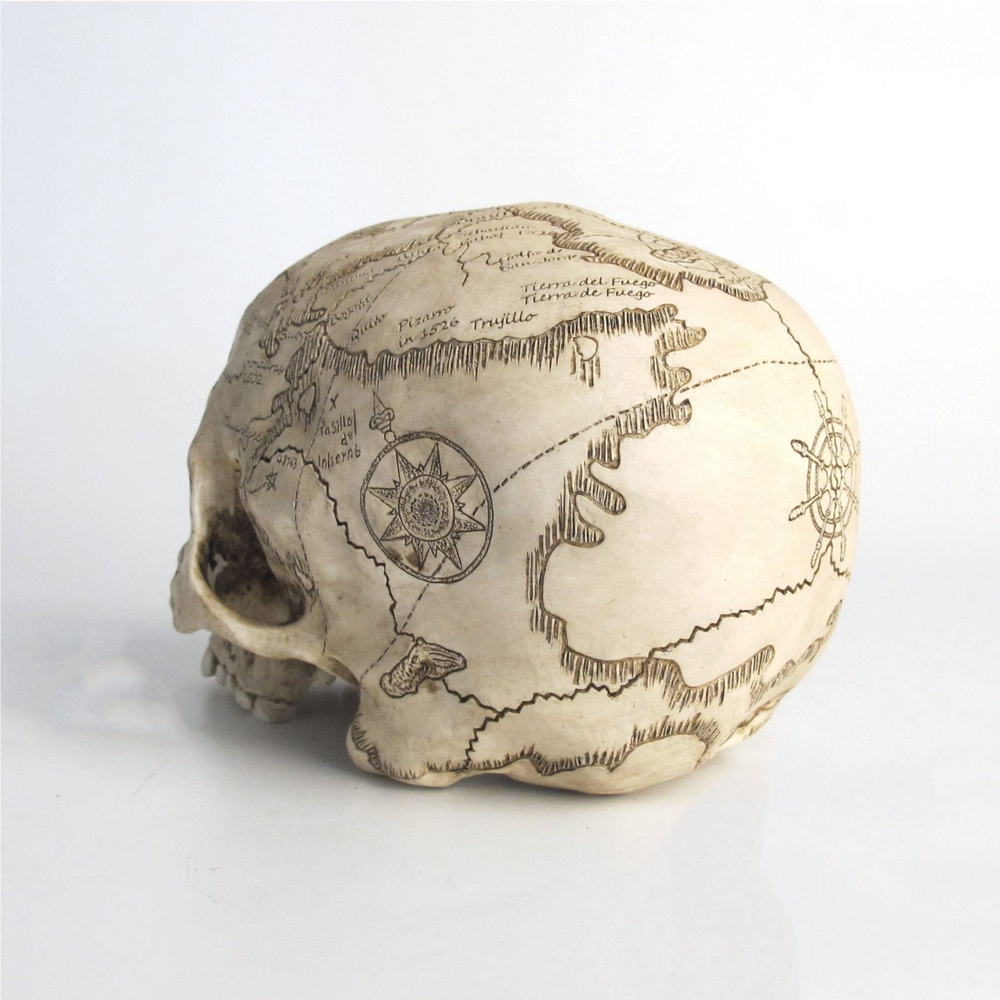 Veronese Design Craniumography Old Treasure Map Skull