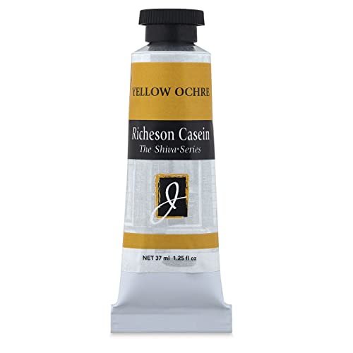 Jack Richeson Artist Casein Colors, 37-Milileter, Yellow Ochre
