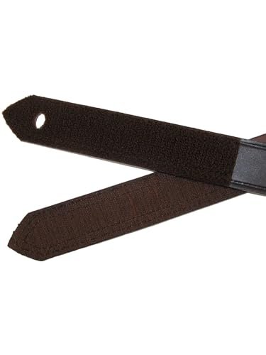Boston Leather Mens Leather 1 3/8 inch Hook and Loop No Scratch Work Belt | Brown 34