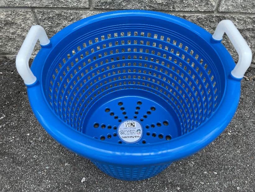 Handy Basket - Blue for Fishing, Laundry, heavy duty, hold up 40 lbs, can take hot and cold condition, used by commercial fishermen for decades.