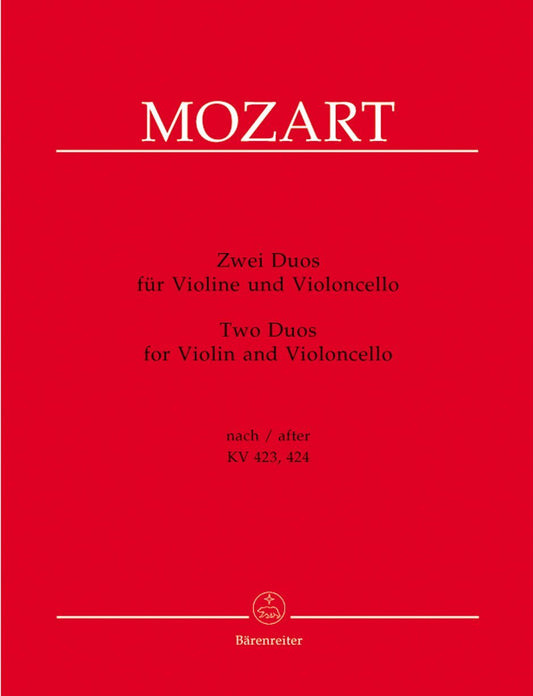 Mozart: 2 Duos for Violin and Cello (after the duos for violin and viola, K. 423, No. 424)