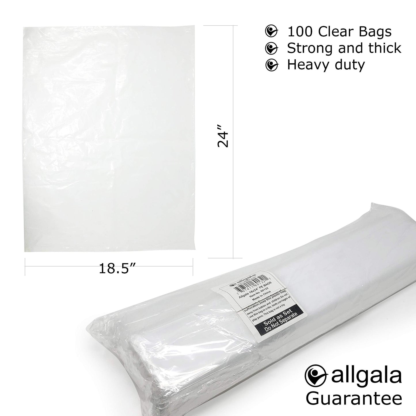 Allgala Poly Mailers Shipping Envelopes Bags Waterproof/Self Sealing/2.5 Mil/White