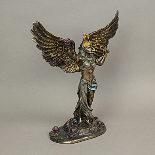 Veronese Design 11 3/8" Egyptian Goddess Isis Resin Sculpture Cast Bronze Finish