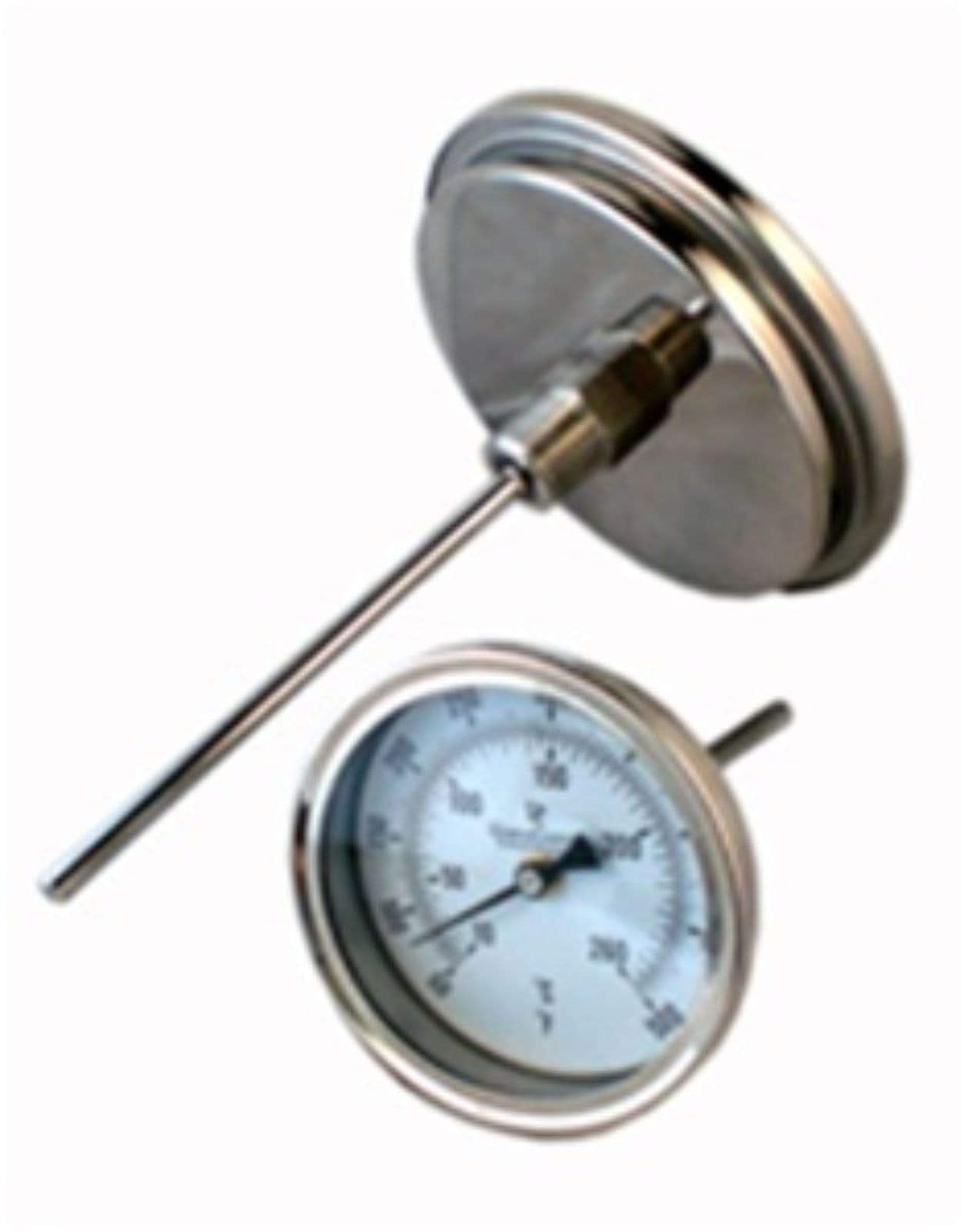Industrial Bimetal Thermometer 3" Face - Stainless Steel Case w/Calibration Dial