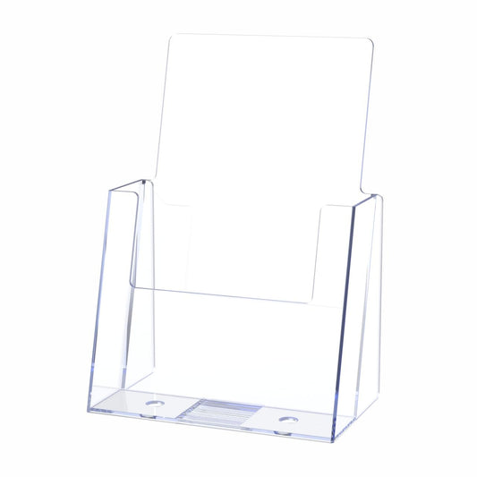 Marketing Holders Brochure Holder for 5.5” Wide Printed Materials Acrylic Countertop Display Literature Tri Fold Stand Rack Literature Organizer Pamphlet Holder Paper