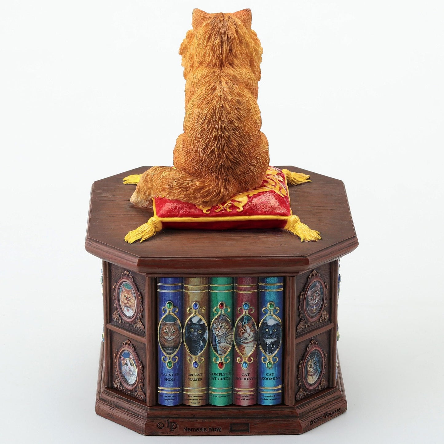 Veronese Design 6 3/4 Inch Mad About Cats Trinket Box by Lisa Parker Hand Painted Resin Sculpture Animal Home Decor