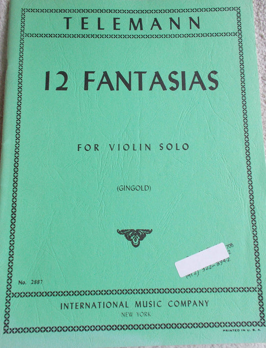 Telemann Georg Philipp 12 Fantasias TWV 40:14-25 Violin solo - by Josef Gingold - International