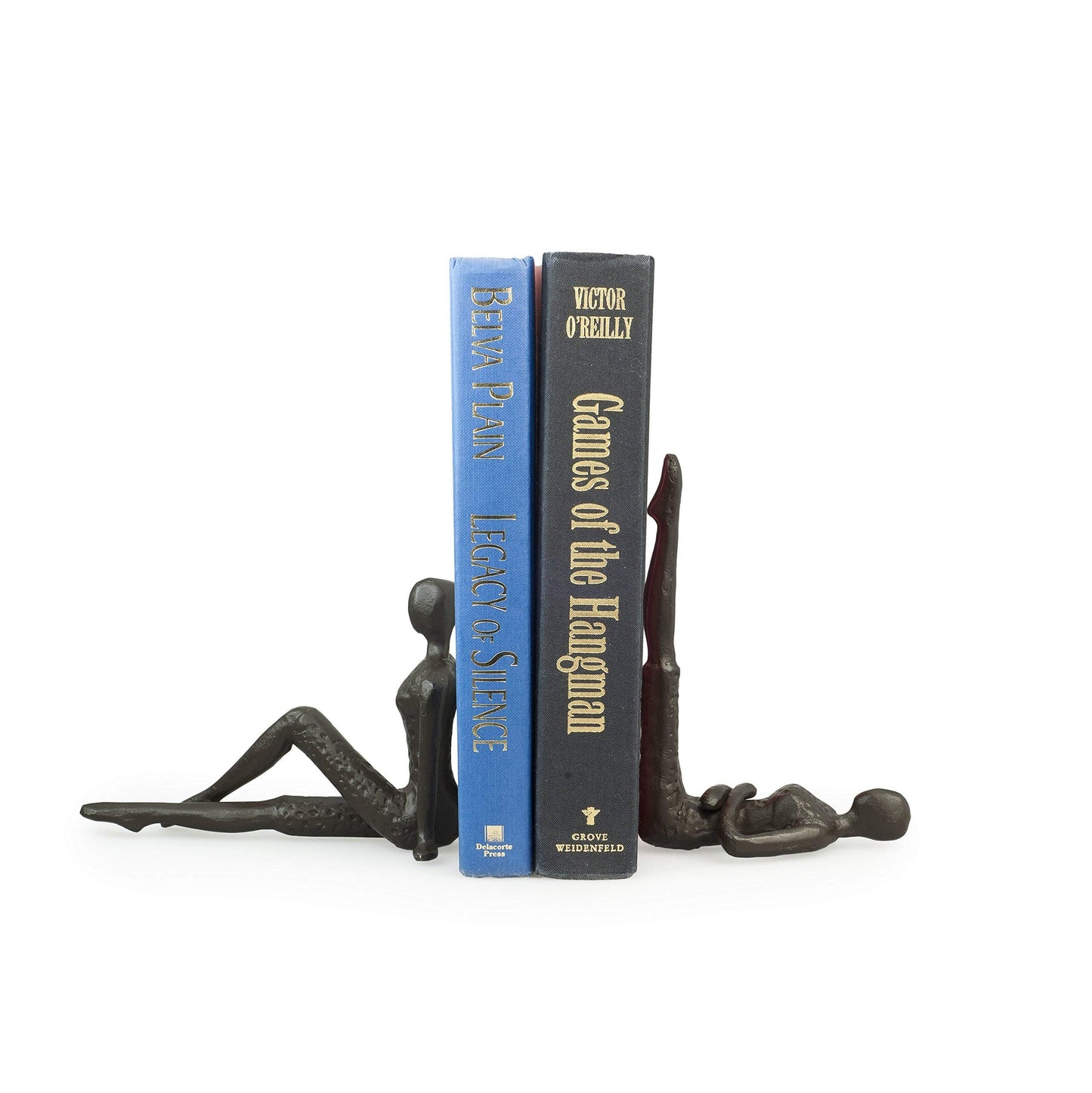 Danya B. ZI11217 Contemporary 2 Piece Ladies Stretching Cast Iron Metal Art Bookend Set