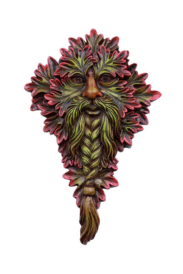 Pacific Giftware Greenman Face Resin Figurine Wall Plaque
