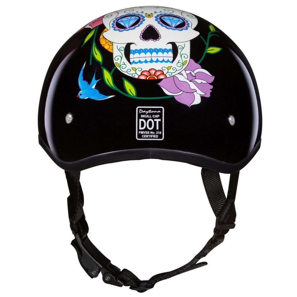 Daytona Helmets Half Skull Cap Motorcycle Helmet – DOT Approved [Graphics]…