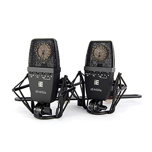 SE ELECTRONICS - SE4400a Multi Pattern Large Diaphragm Vintage Microphone with Shockmount and Case, Factory Matched Pair