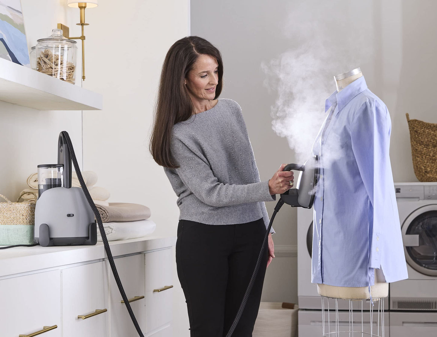Laurastar Lift Xtra Steam Iron in Aluminum: Swiss Engineered 3-in-1 Steam Generator that Irons, Steams, and Purifies Your Clothes…