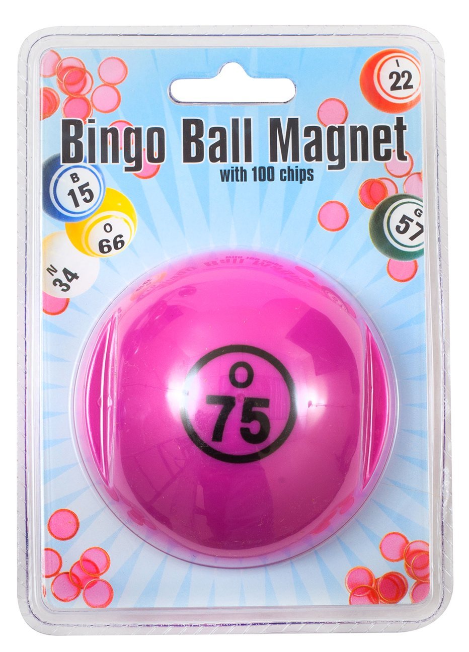 Purple Bingo Ball Magnet With 100 Magnetic Chips (Item No. 53493)