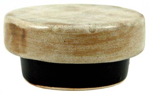 Mara Ceramic Stoneware Round Desert Tan Lid for 16 Oz. Mug (Set of 2)