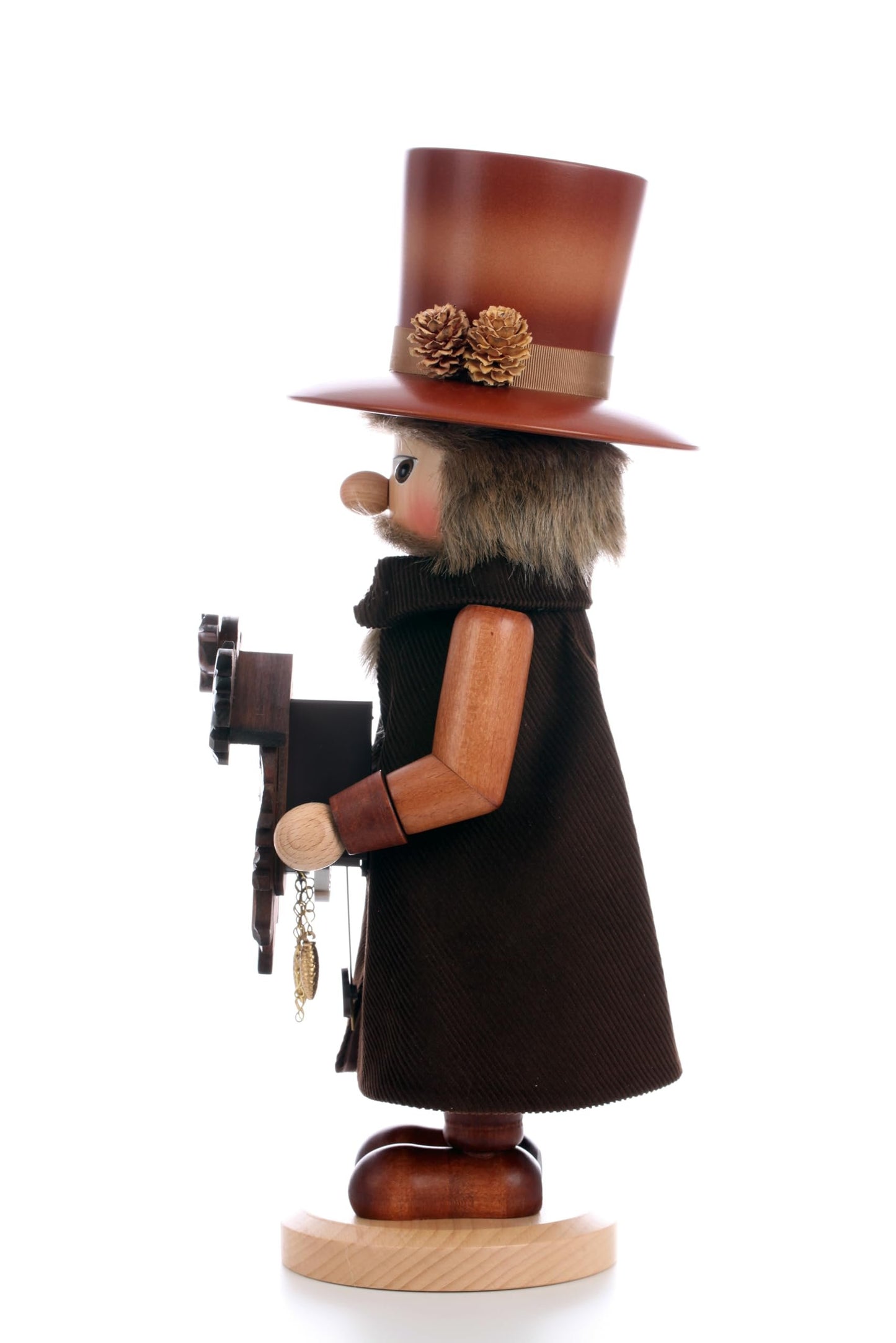 ANGIEHAIE German Christmas Nutcracker Blackforest Clockmaker Natural Colors - 41,5 cm / 16 inch - Christian Ulbricht