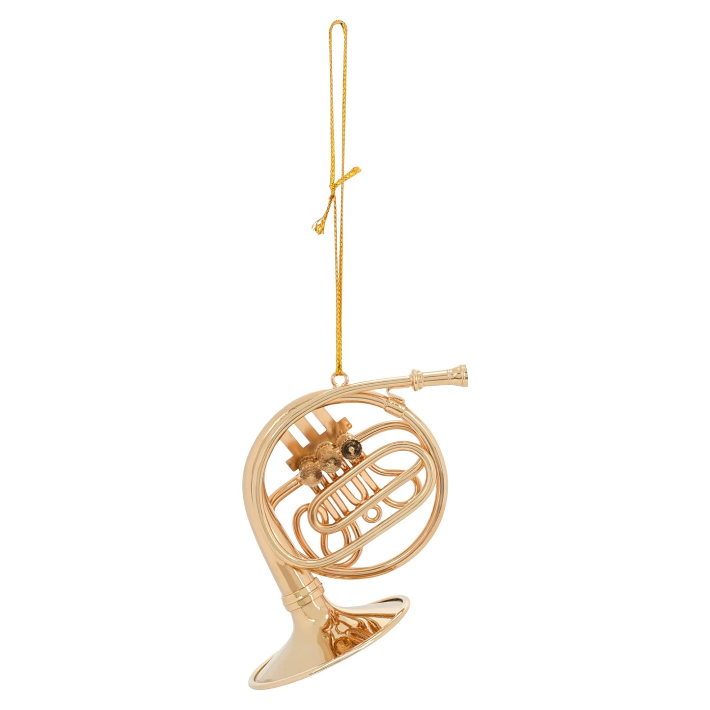 Broadway Gifts 3.3" Gold Brass French Horn Ornament Decoration