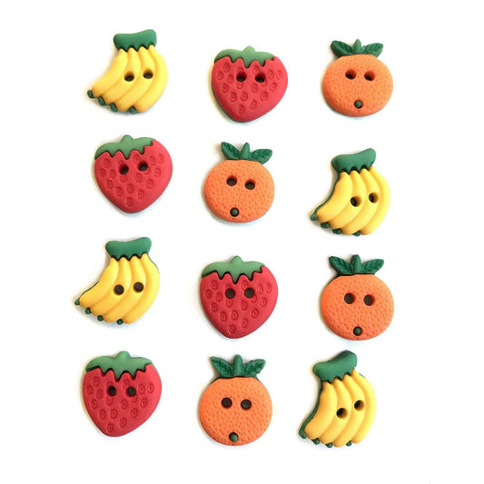 Buttons Galore and More Collection of Novelty Buttons and Embellishments for DIY Crafts, Scrapbooking, Sewing, Cardmaking and Other Projects. Summer Fruit, 36 Buttons