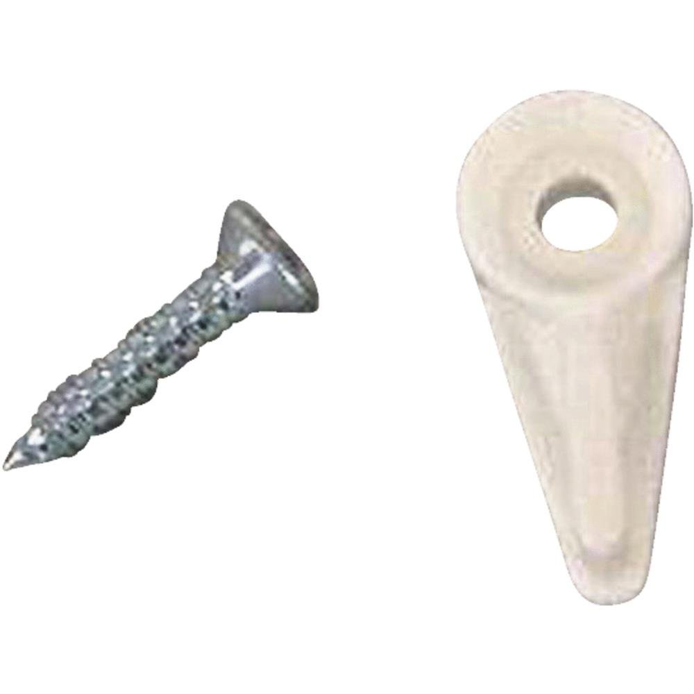 UNITED STATES HDW 8 Count X White Screen/Storm Clips, 15/16" by 5/32"