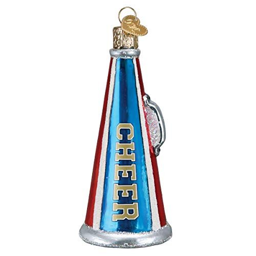 Old World Christmas Cheer Megaphone Glass Blown Ornaments for Christmas Tree