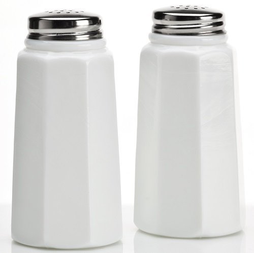 Salt & Pepper Shaker Set - Paneled Pattern - American Made - Mosser Glass USA