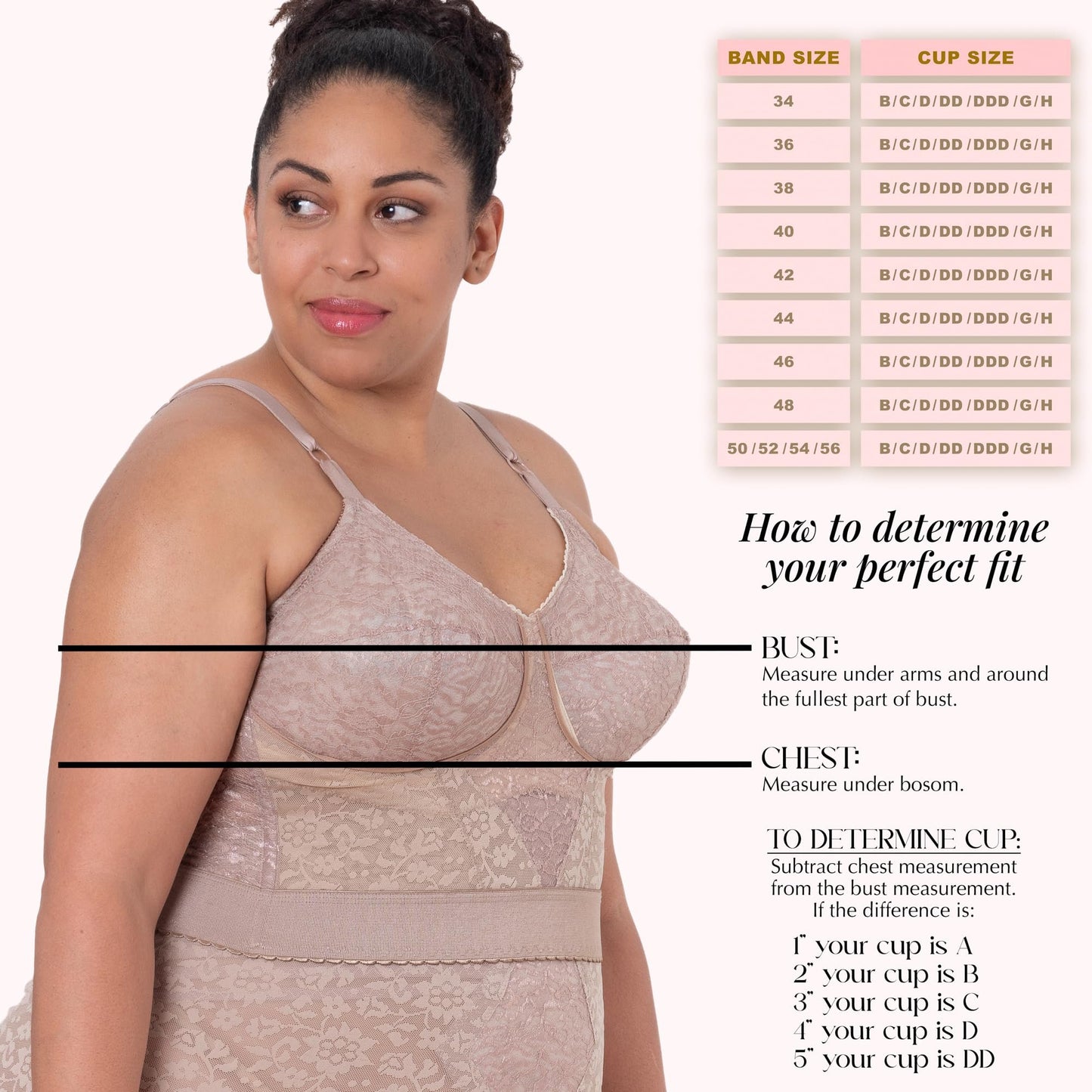 Rago Style 2202 - Long Line “Expandable Cup” Bra