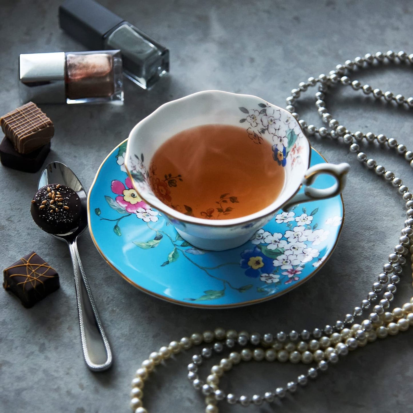 Wedgwood Wonderlust Apple Blossom Teacup & Saucer Set