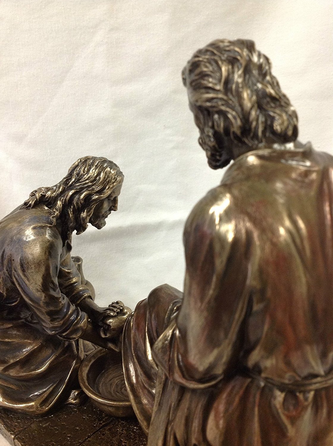 WU Unicorn Studios Jesus Washing His Disciple's Feet Statue Sculpture (Bronze)