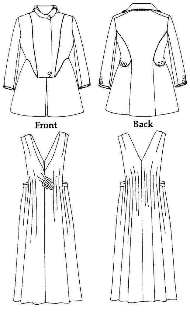 Folkwear Patterns with Timeless Style Folkwear Traveling Suit #508 Jacket Coat Jumper Dress Parisian World War I Era Sewing Pattern (Pattern Only) folkwear508