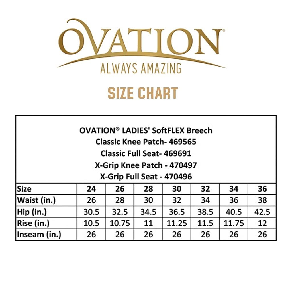 Ovation Women's Comfortable Equestrian Horse Riding Softflex Euro Melange Full Seat Breech
