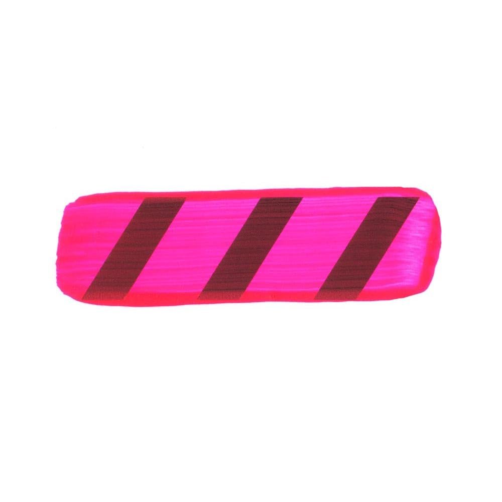 Heavy Body Acrylics by GOLDEN, Fluorescent Magenta, 4 fl. oz. Jar, Professional Acrylic Paint, Transparent
