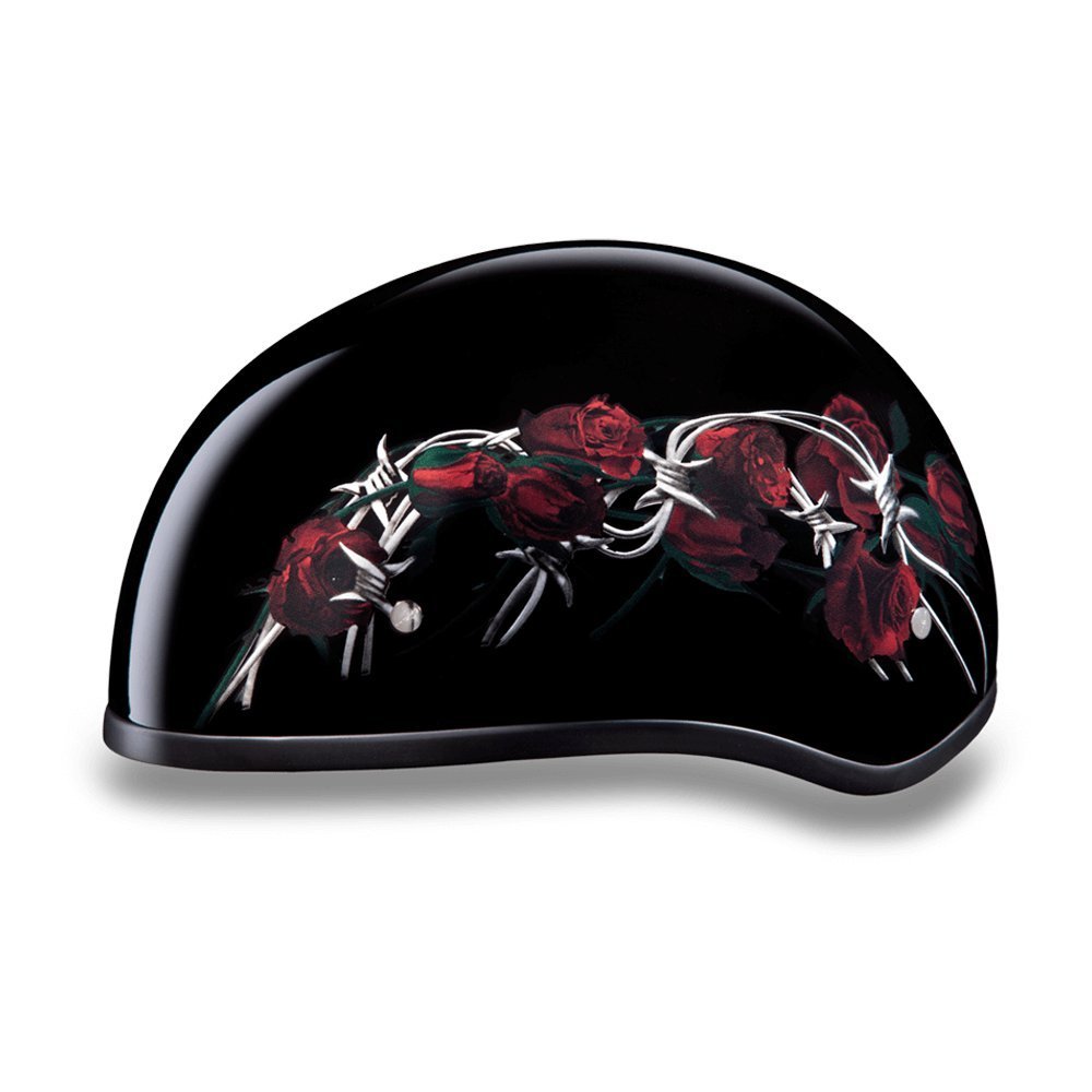 Daytona Helmets Half Skull Cap Motorcycle Helmet – DOT Approved [Graphics]…