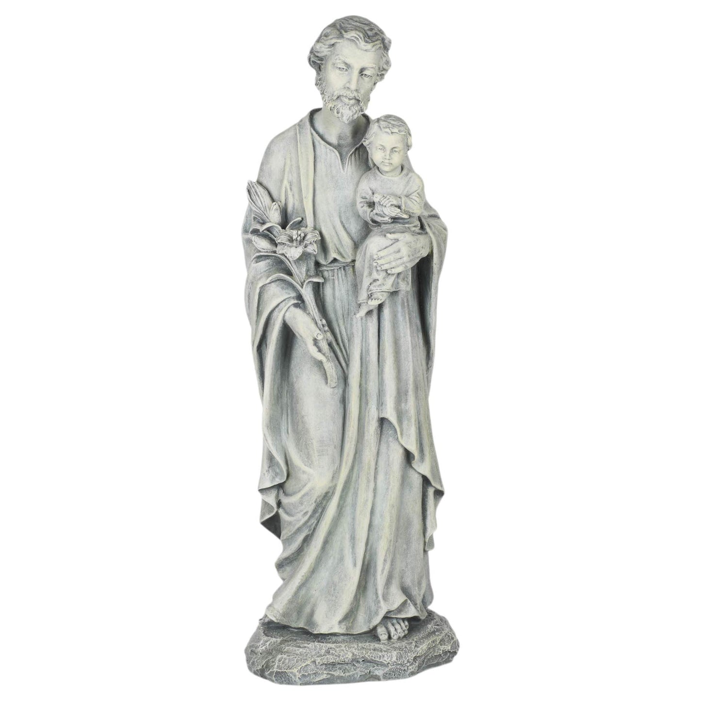 Joseph's Studio by Roman - 20" H St. Joseph Holding a Child Garden Statue, Religious Outdoor Decor