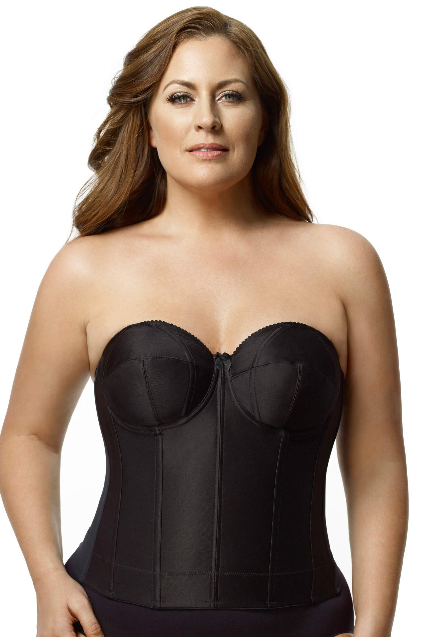 Elila Women's 6421 Long Strapless Longline Underwire Bra