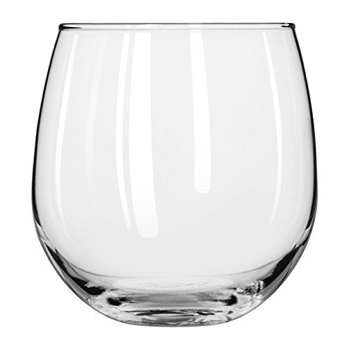 Libbey 222 Red Wine Stemless, 16-3/4 oz., 3.875" Height, 3.875" Width, 3.875" Length, Large, Clear (Pack of 12)