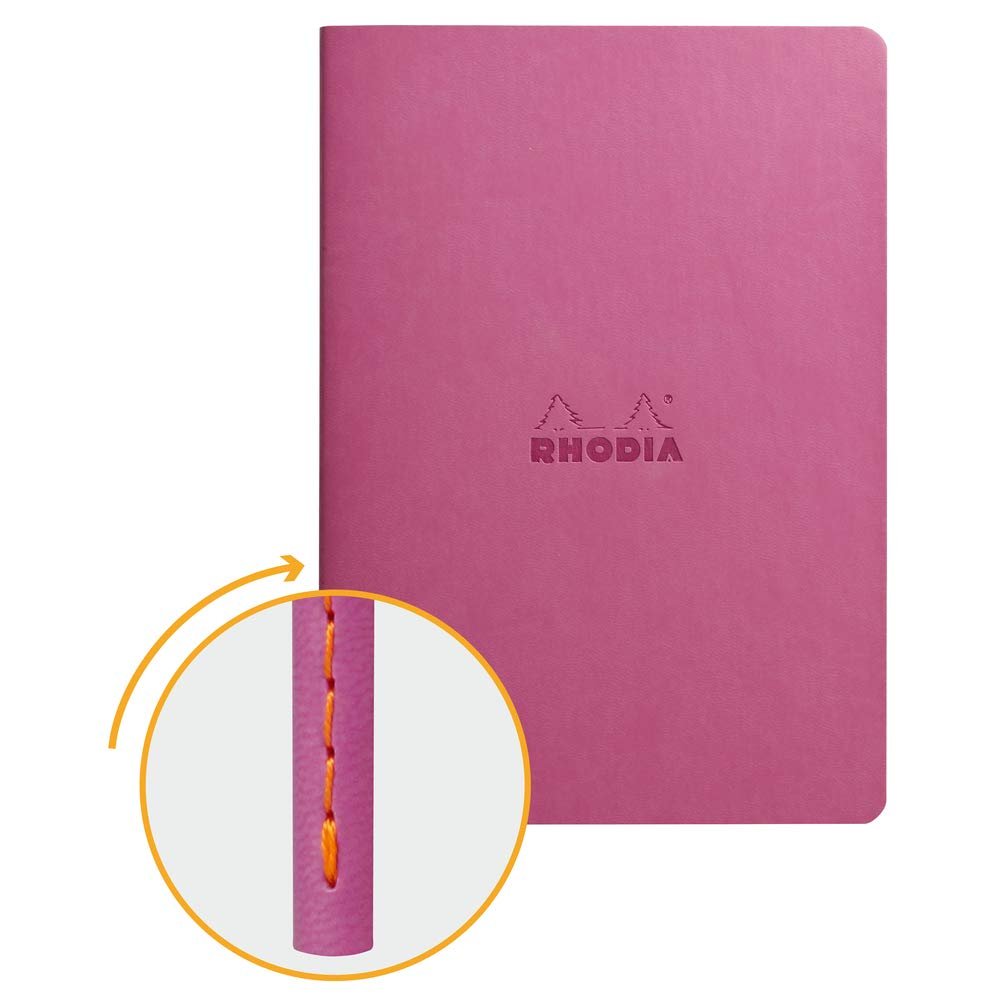 Rhodia Sewn Spine Notebook, A5, Dot - Chocolate