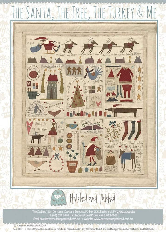 The Santa, The Tree, The Turkey and Me Pattern by Hatched and Patched